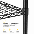 thumbnail image 3 of Estante Anaquel Organizador 180 cm con 5 Niveles Ajustables Rack de Acero Soporta 130 kg Color Negro, 3 of 8