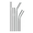thumbnail image 1 of Pajitas reutilizables de acero inoxidable 304 Annvchi, 16 pajitas de metal para beber en un juego, con 2 cepillos de limpieza, ecológicas, no tóxicas, lavables, ideales para batidos, malteadas., 1 of 5