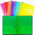 thumbnail image 4 of Clearance! beishanbush Home Decor 6 Piece Heavy Duty Plastic Double Pocket Folder with 3 Pointed Tips Pointed Fasteners Heavy Duty Plastic Double Pocket Folder Randomly Colored One Size Pink, 4 of 9