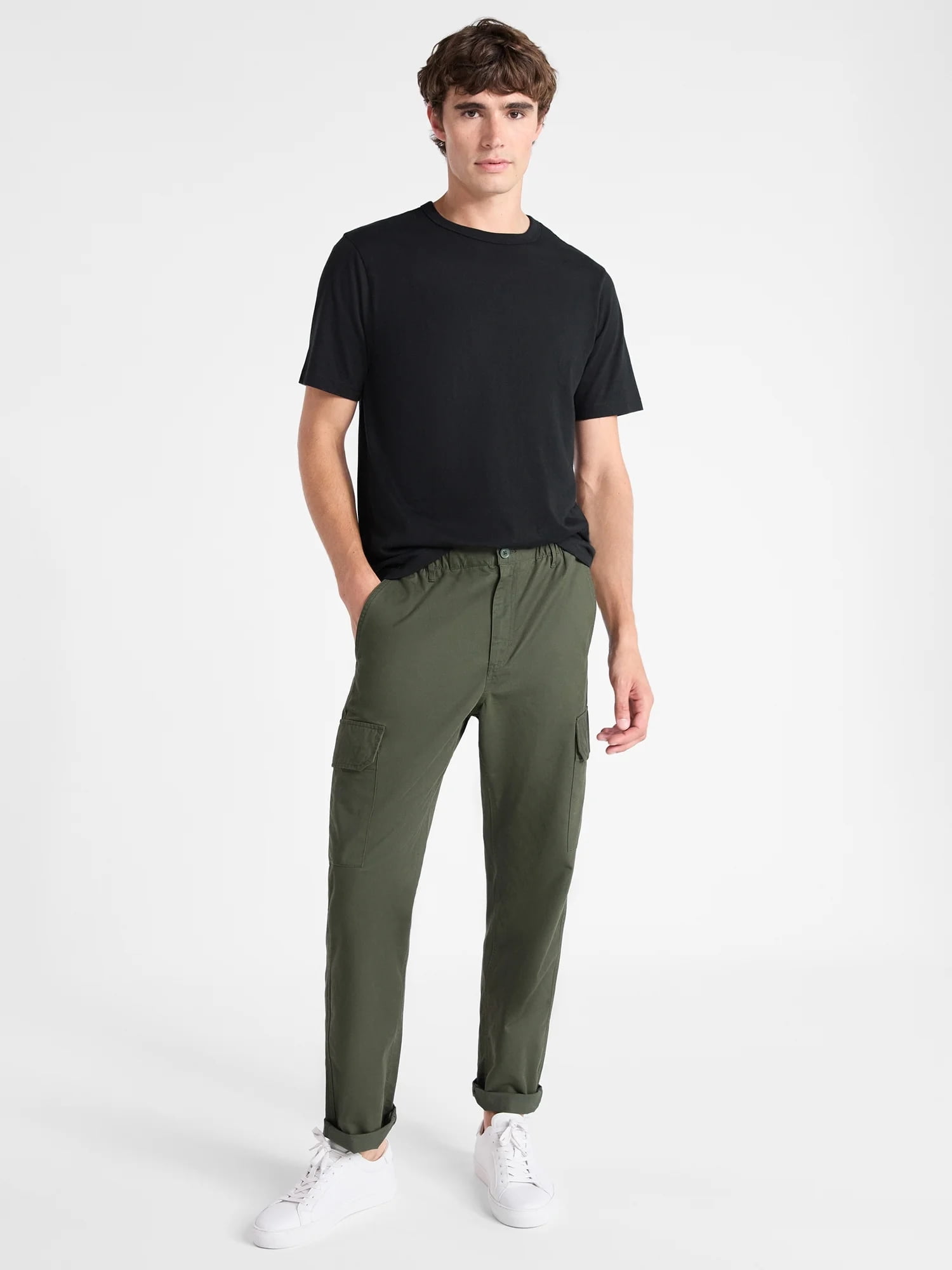 Free Assembly Men’s Everyday Cotton Tee with Short Sleeves, Sizes S-3XL