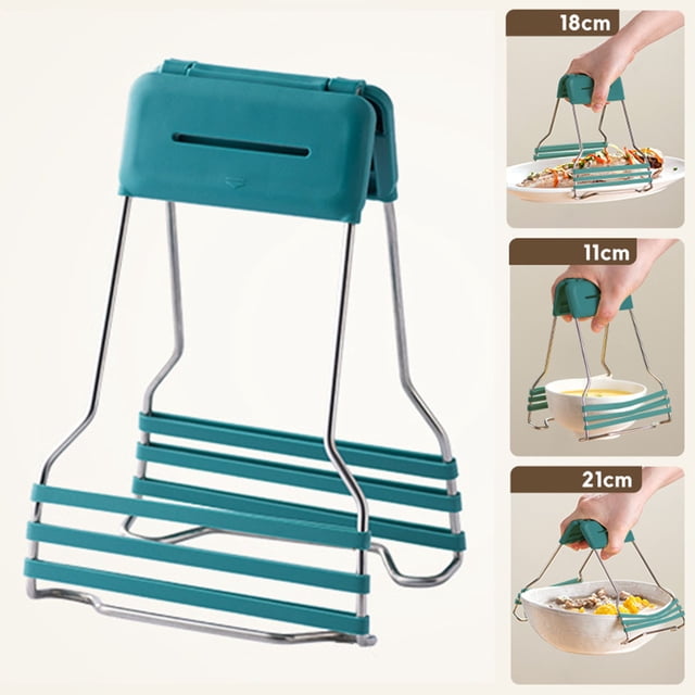 Pinza para platos calientes BuyWeek Acero Inoxidable Con tiras de silicona