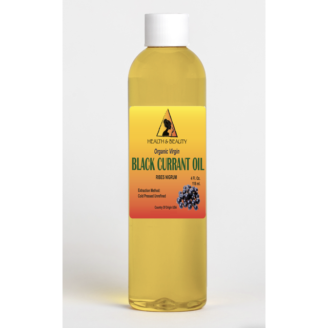 Huile de Graines de Cassis Non Raffinée Vierge Biologique 15 % gla Pressée à Froid de Qualité Supérieure Fraîche pure 4 oz