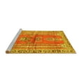 thumbnail image 2 of Ahgly Company Machine Washable Indoor Round Persian Yellow Traditional Area Rugs, 5' Round, 2 of 4