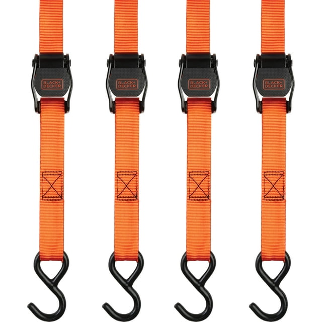 Correas de amarre BLACK+DECKER BDX1004, 1 m x 3 m, 136 kg, paquete de 4