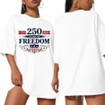 thumbnail image 6 of Aiyino Women's 250th Anniversary 1776-2026 Patriotic T-Shirt,100% Cotton USA Flag Tee, Short Sleeve 4th of July Shirt Plus Size, 6 of 8