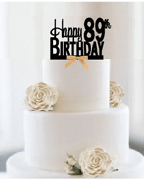Cake Topper 89th Birthday Party Anniversary 89 NEW Large Rhinestone  NUMBER 