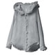 thumbnail image 1 of Blusas de manga larga delgadas de lino para mujer Blusas de túnica con capucha de cuello redondo Tops de cárdigan de otoño Pompotops  FGAJ22519, 1 of 5