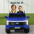 thumbnail image 3 of Best Choice Products Kids 24V Ride On Truck Officially Licensed Ford Lightning w/ Remote, LED Lights, 2 Speeds - Blue, 3 of 9