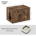 thumbnail image 3 of 31.5" x 19.3" x 19.7" Farmhouse Design Decorative Litter Box Enclosed, Engineered Wood Cat Litter Box Furniture Hidden, Hidden Litterbox Enclosed for Living Room, Bedroom, Brown, 3 of 7