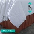 thumbnail image 5 of Home Details 18" Drop Wrap Around Bed Ruffle Twin/Full in Chocolate, 5 of 7