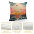 thumbnail image 4 of Fenyluxe Bird Sunset Metaphysical Painting Square Throw Pillow Cover for Sofa Bed Outdoor Decoration, High Quality 1PC 12x12in, 4 of 5