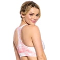 thumbnail image 2 of Felina Women's Velvety Soft Racerback Bralette (Lantana Shark Tie Dye, Large), 2 of 2