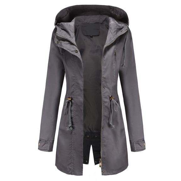 Women Light Jacket Active Outdoor Trench Windbreaker Coat With Hood Lightweight Plus Size For Girls Half Zip Windbreaker plus Size Womens Rain Coats Womens Jacket plus Size plus Size Pullover