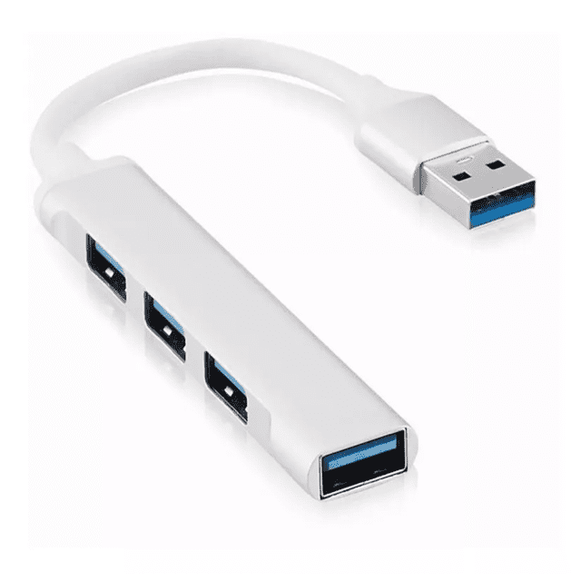 Adaptador Multipuerto Hub Delgado De 4 Puertos Usb 3.0 B Blanco