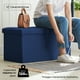 thumbnail image 5 of Baúl Plegable De Almacenamiento Tipo Taburete Con Asiento Acolchonado En Color Azul, 5 of 6