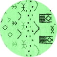thumbnail image 1 of Ahgly Company Indoor Round Solid Emerald Green Modern Area Rugs, 5' Round, 1 of 4