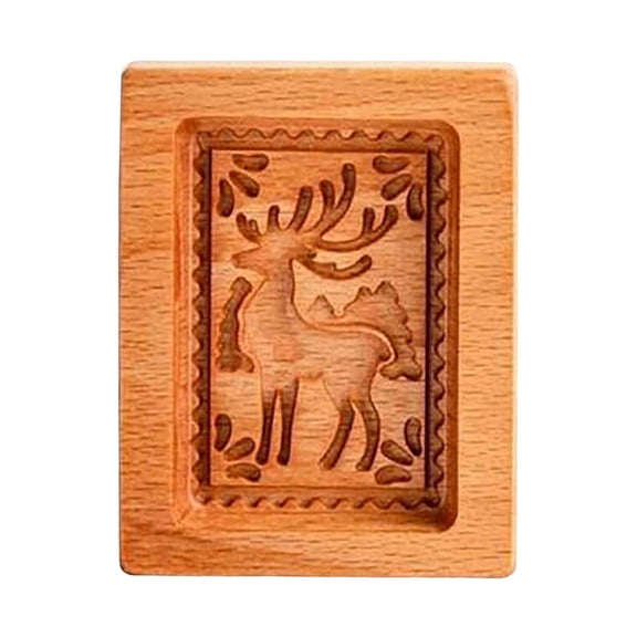 DIY Wooden Cookie Cutter Embossing 3D Carved Wooden Cracke Cookie Moulds Embossing Craft Decorative Baking Tools For Thanksgiving Halloween Easter Kitchen Large Cookie Shapes Cookie for Sandwiches