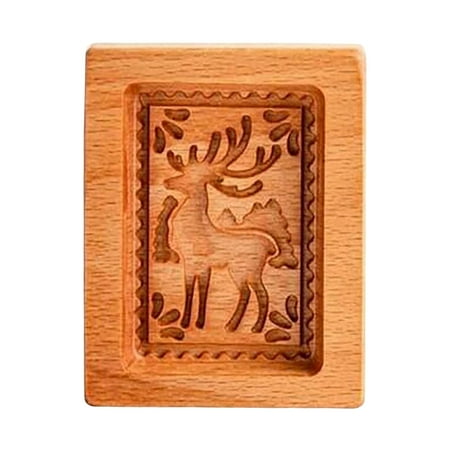 

Personalized Cookie Stamp & Wooden Cookie Biscuit Mold 3D Baking Mold Embossing Craft Decorating Baking Tool Suitable for Halloween Thanksgiving Christmas Kitchen DIY