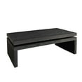 thumbnail image 5 of Modern Black Wood Coffee Table – Sleek Floating Top Design for Living Room 47.6" L* 23.6" W * 16.3" H, 5 of 8