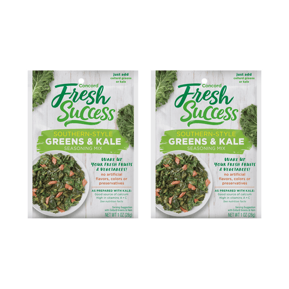 Fresh Success Southern Style Greens and Kale Seasoning , 1 oz (Pack of 2)
