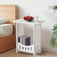 thumbnail image 7 of JWshufel Compact Nightstand Mini Square Table Single Tier Open Storage Cabinet White Side Table Minimalist Bedside Cabinet for Bedrooms Living Rooms Offices Space Saving Storage Unit 15.7x12.6x8.6in, 7 of 7
