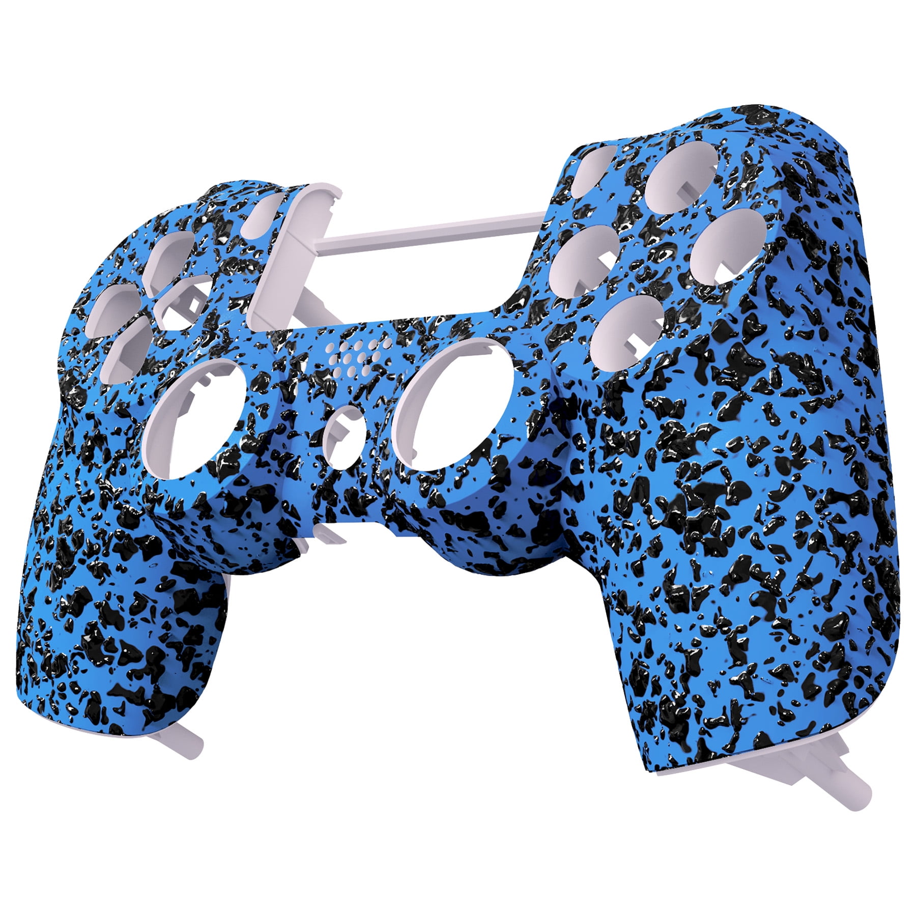 eXtremeRate Textured Blue 3D Splashing Custom Faceplate Shell