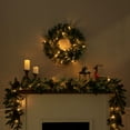 thumbnail image 5 of Northlight Pre-Lit Blue Spruce Artificial Christmas Garland - 9' x 14" - Clear, 5 of 9