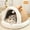 Brown, variant on Warm Fleece Pet Bed - Deer Style, Cold-Proof Nest for Cats and Dogs, Thickened & Soft for Comfort, Adorable Look, Suitable for All Seasons
