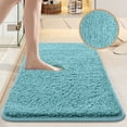 thumbnail image 2 of Todaioua Small Bathroom Rug 16x24 Inch Non Slip Fluffy Bath Mat for Bathroom Floor Washable Plush Premium Bath Rug for Tub Soft Shaggy Absorbent Shower Mat, 2 of 7