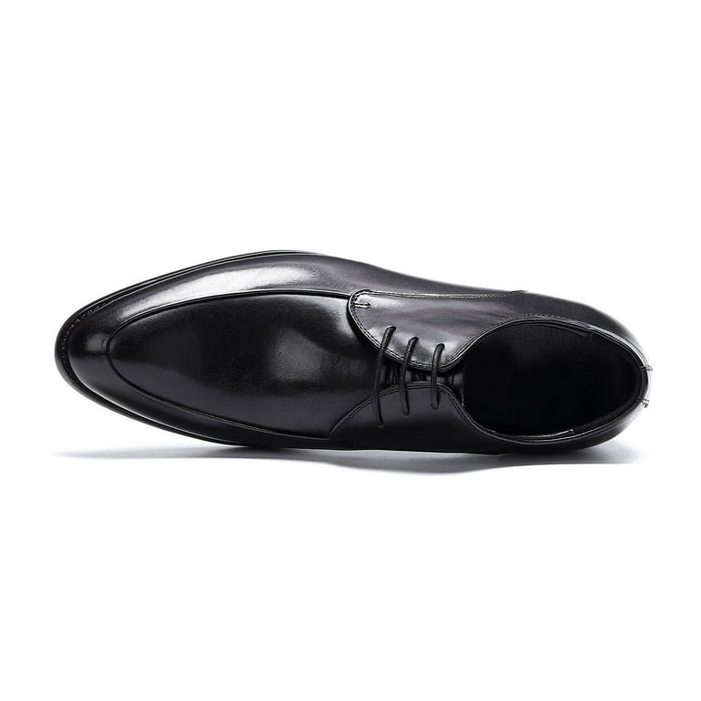 靴 Santoni Black Straight Tip Dress Shoes Santoni - Easy On Black