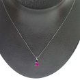 thumbnail image 5 of AoneJewelry 1.35 Cttw Oval Pink Topaz & Black Diamond Pendant Necklace in 14k White Gold, 5 of 5