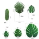 thumbnail image 2 of Hojas de palma artificiales tropicales Yashi 84 piezas decoraciones de hojas de palma falsas verdes, 2 of 5
