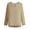 Khaki, variant on Krdevn Men's T Shirt Cotton Linen Solid Color Loose Clothes V Neck Long Sleeved Shirt,L