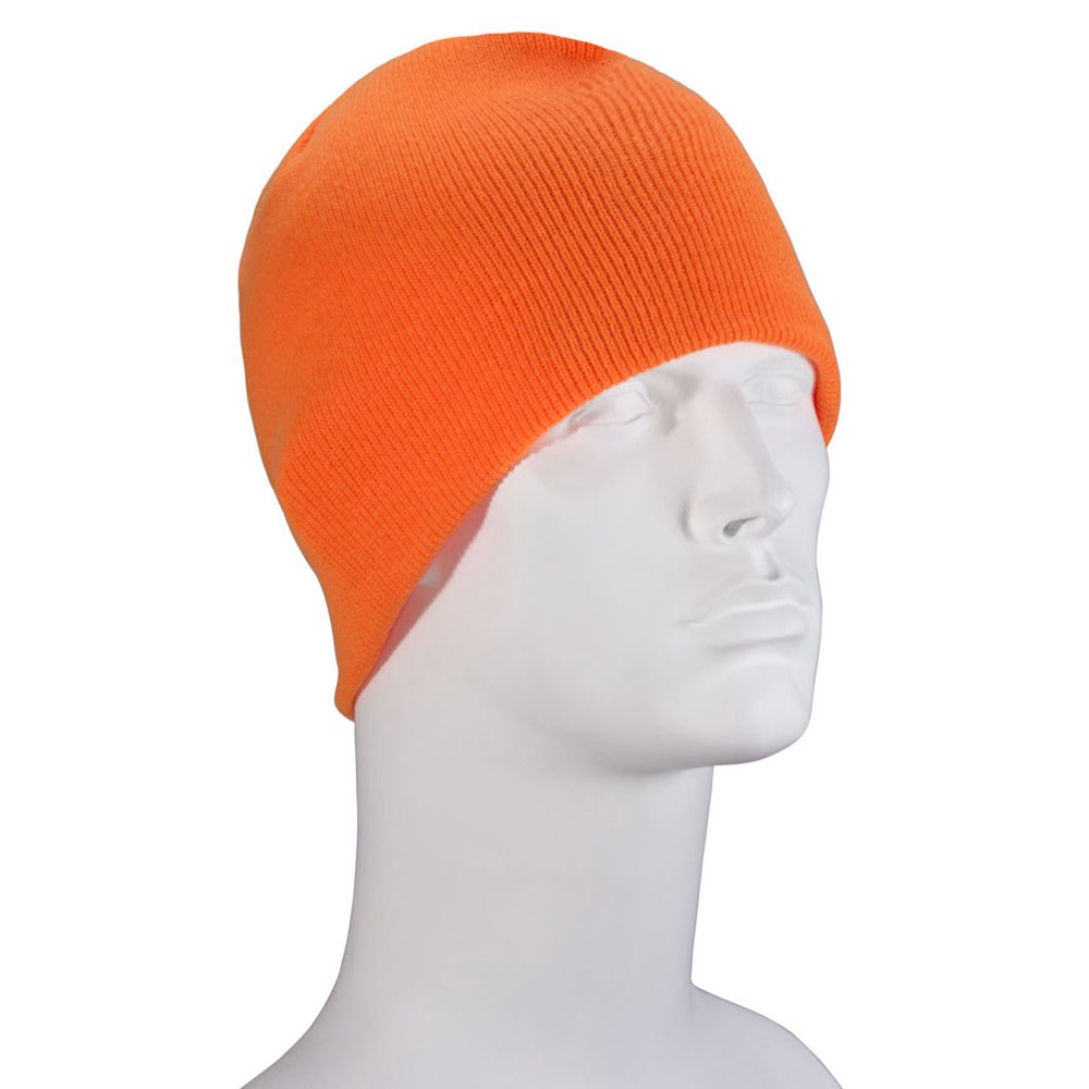 Solid Orange Beanie Winter Hat Single Piece