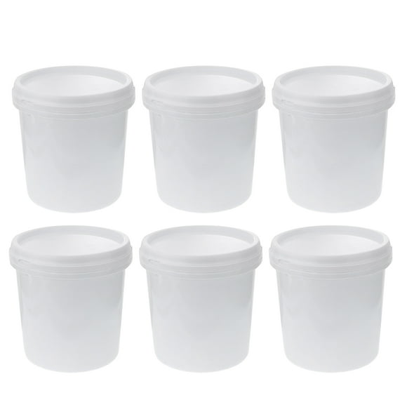 Minkissy 6Pcs Small Plastic Bucket For Car Cleaning And Water Storage 12.0X11.7X11.7In