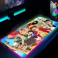 thumbnail image 1 of Alfombrilla de ratón RGB One Piece Anime Gaming, alfombrilla de ratón grande LED de goma negra, alfombrilla de teclado de PC para computadora portátil, LOL LIUWENJING unisex, 1 of 2