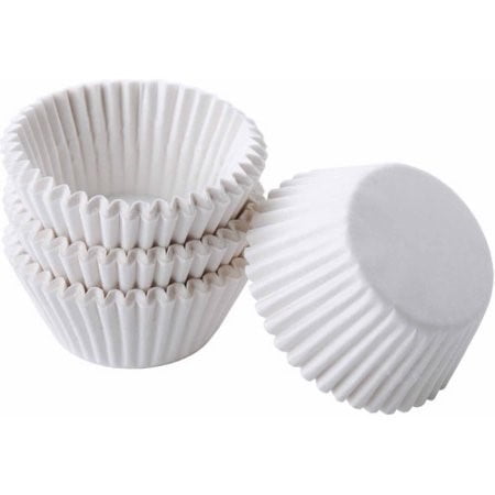 Wilton Mini Cupcake Liners, White, 100 ct.