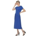 thumbnail image 3 of White Mark Women's Short Sleeve Drop Waist Maxi Dress, 3 of 6