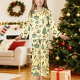 thumbnail image 2 of Gubotare Christmas Pajamas Teen Girls Cute Girls Cute Pajama Sets Long Sleeve Lovely Sleepwear 2 Piece PJS Multiple Cartoon Jammies Size 13-14 (Yellow,13-14 Years), 2 of 9