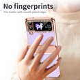 thumbnail image 4 of Allytechgroup Galaxy Z Flip 4 Case, Glitter Slim Fit Hinge Protection Shockproof Anti-Scratch Lightweight Plating Cover Case for Samsung Galaxy Z Flip 4 5G, Purple, 4 of 7