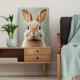 thumbnail image 5 of Qisvanset Framed Canvas Wall Art 12x16 Inch Earth Tone Bunny Botanical Kids Nursery Print Art, 5 of 5
