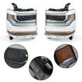 thumbnail image 5 of Genrics For 2016-18 Chevy Silverado 1500 Headlight HID/Xenon w/ LED Chrome RH+LH, 5 of 7