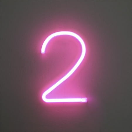

Bzoosio LED Letter Lights Light Up Plastic Letters Standing Hanging Pink Light