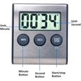 thumbnail image 2 of Mini Digital Timer, 24 Hour Format, Countdown and Stopwatch, for Kitchen, Sports, Study, Meeting, Parking, Medical Treatment Stainless Steel Black, 2 of 5