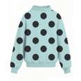 thumbnail image 3 of Abcomgle Girls Sweatshirt 14-16 Cute Mock Neck Long Sleeve Girls Pullover Top Oversized Polka Dot Sweaters for Teens Cotton Winter School Clothes for Teen Girls, 3 of 4