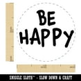 thumbnail image 2 of Be Happy Fun Text Self-Inking Rubber Stamp Ink Stamper - Lime Green Ink - Medium 1 Inch, 2 of 7