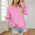 thumbnail image 2 of Bibifish Womens Sweatshirts Soft Thermal Winter Wear Cozy Pullover Sweatshirts Oversized Crewneck Tops With Pockets Casual Athletic Tops, 2 of 5