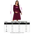 thumbnail image 5 of Maternity Velvet Dresses V Neck Long Sleeve High Waisted Solid Midi Dress, 5 of 5