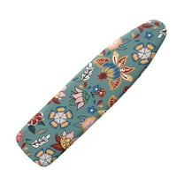 HELLHERO Retro Forest-Style Floral Ironing Board Cover 54x15 inches Thick Ironing Board Cover with Elastic Edge Non Slip Pad Iron Cover with Hook and Loop