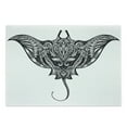 thumbnail image 1 of Black and White Cutting Board, Hand Drawn Cramp Fish Style Ornament Boho, Decorative Tempered Glass Cutting and Serving Board, Large Size, Black and White, by Ambesonne, 1 of 1